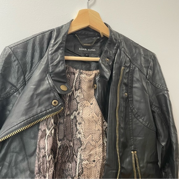 Black Rivet “Leather” Jacket - Picture 7 of 9